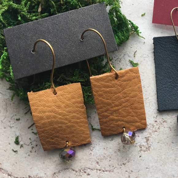 Ina Maka Designs Jewelry - Leather earrings Ina Maka Designs Jewelry - Leather earrings